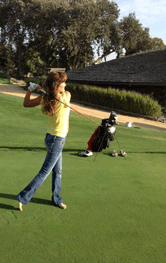 putting commercial shot